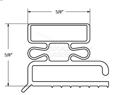 Bohn Under Counter Gasket 22" x 24" - Magnetic - Screw On