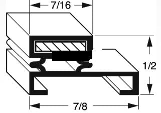 Ardco 1970 to 1975 Channel style  for swing line door 180 MAG GASKET 24-1/2 X 64-1/2 SV