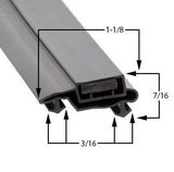 Custom Made Gasket 21 5/8 x 70 - Magnetic - Black - 4 sided 