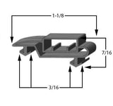 Custom Made Gasket 21 5/8 x 70 - Magnetic - Black - 4 sided 