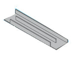 74-7/8" SLIDE DR BTM CHANNEL For TRUE GDM68/69 GDM69 Numbers: 872510, 915964