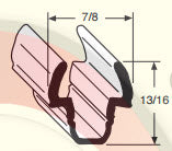 Stanley Knight Bumber gasket 34 3/4" long  72-072 BUMPER GASKET, OUTER RIGHT Models: DI48DPS