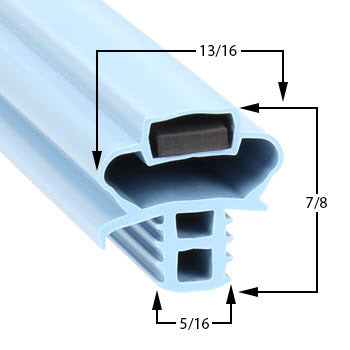Custom made gasket size 24 1/2 X 6 1/2  - Magnetic - 4 sided   NO RETURNS ON REFRIGERATION GASKETS. REFRIGERATION GASKETS ARE CUSTOM CUT AND MADE BASED ON AN OEM NUMBER OR CUSTOMER REQUESTS.