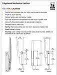 Kason Latch With Key 0174C-4, 0174C00004, 10174C00004, 122-1029, 174C-01, 174C-4