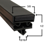 STYLELINE GLASS DOOR GASKET- MAGNETIC 4 SIDES -GASKET, 23" X 62-3/4 GJ Part : 5595BCK1 Models : 1k1f , 4K1