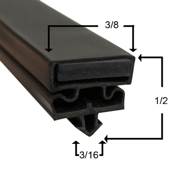 STYLELINE GLASS DOOR GASKET- MAGNETIC 4 SIDES -GASKET, 23" X 62-3/4 GJ Part : 5595BCK1 Models : 1k1f , 4K1
