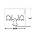 STYLELINE GLASS DOOR GASKET  29-3/4 X 79-3/4 3S - MAGNETIC 3 SIDES  Models: Models: 30RM Part # 5595BCR2
