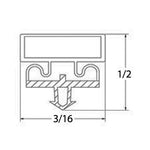 STYLELINE GLASS DOOR GASKET- MAGNETIC 4 SIDES -GASKET, 23" X 62-3/4 GJ Part : 5595BCK1 Models : 1k1f , 4K1